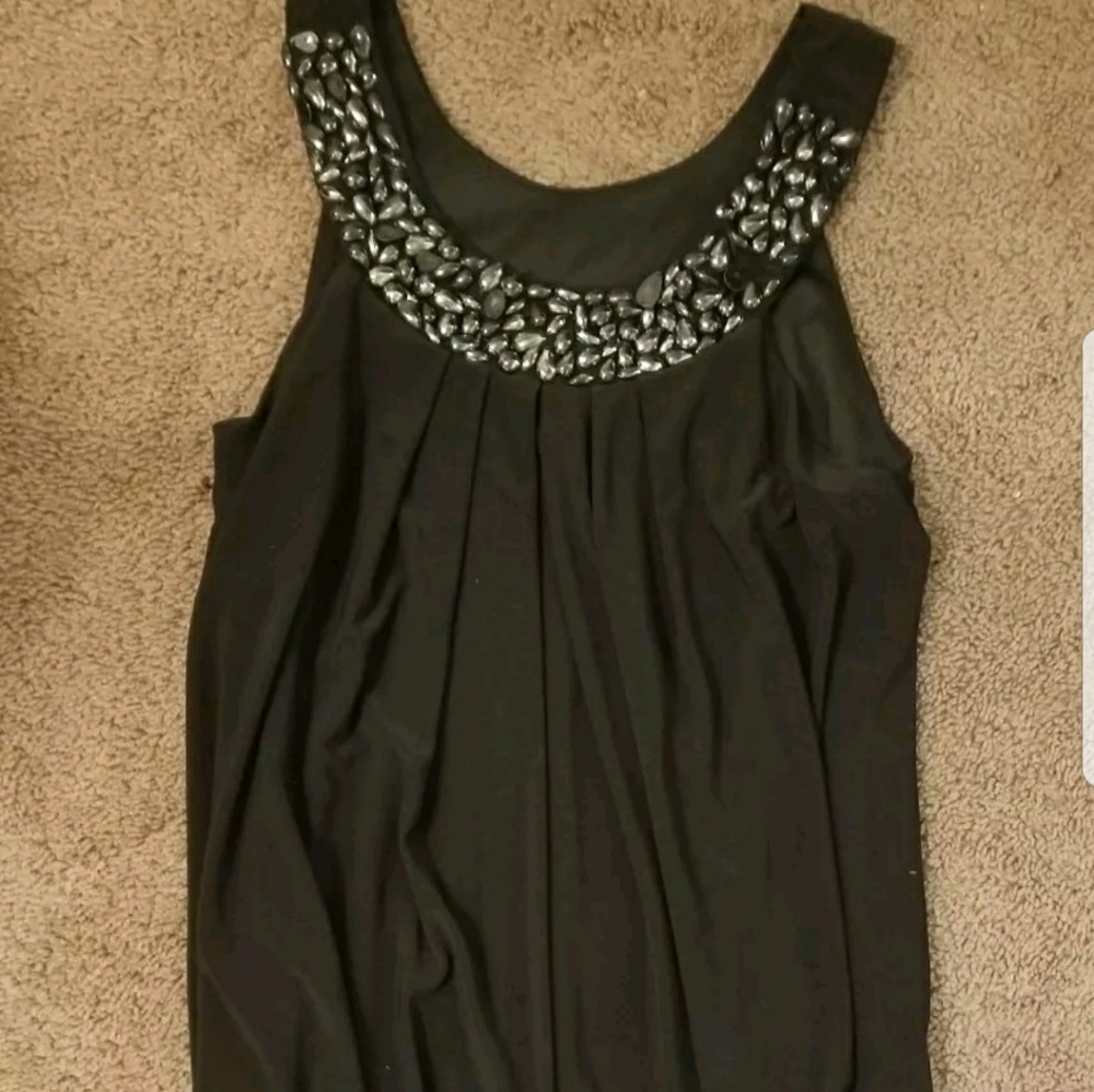 Black dress sz 5/6 gathered at bottom